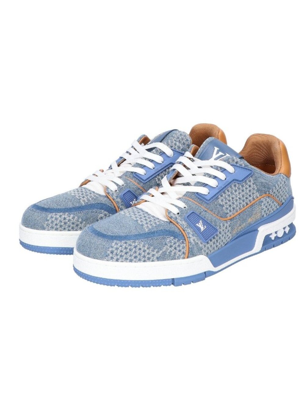 Louis Vuitton Denim LV Trainers Line Sneakers